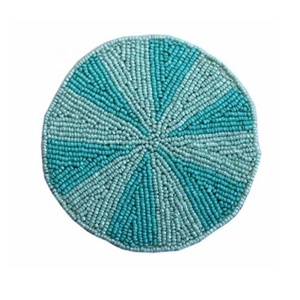 Snowflake Pattern Beaded Coaster <b>Set</b> of <b>4</b> Handmade Coasters <b>for</b> Tea Cup Coffee Mugs & <b>Dining</b> <b>Table</b> Christmas Decorative Coaster - Product Image 5