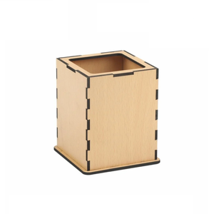 Porte-stylo en MDF, porte-stylo promotionnel rectangulaire, couleurs personnalisables, boîte cadeau artisanale, porte-pinceaux de maquillage - Product Image 1