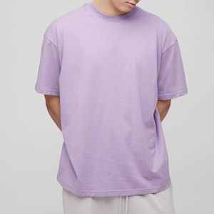 T-shirt unisexe en jersey 100 % coton respirant et écologique, coupe extrême oversize, 220 GSM, style streetwear hip-hop, vente en gros OEM - Product Image 4