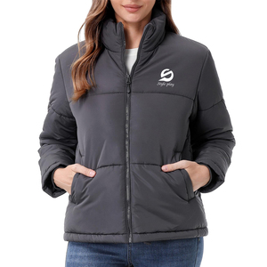 เสื้อแจ็คเก็ตพัฟเฟอร์สำหรับผู้หญิง แขนยาว สีสันปรับแต่งได้ เป็นมิตรกับสิ่งแวดล้อม กันน้ำ ระบายอากาศได้ดี บุด้วยผ้าฝ้าย เหมาะสำหรับฤดูหนาว - Product Image 3