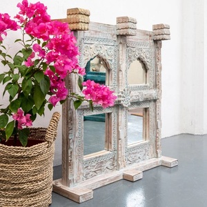 Elegant Full Body <b>Mirror</b> for Apartment Decor Contemporary Vertical Reflection with Intricate Border Detailing - Product Image 5