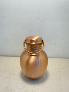 Premium Pure Copper Water Bottle 100% Leak-Proof Drinkware Matte Finish Apple Shape Copper Jug Vessel with Portable Handle - Product Image 4