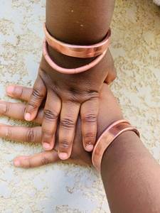 Handcrafted Wavy <b>Copper</b> Cuff Bracelet Minimalist Open <b>Bangle</b> Modern Artisan Jewelry Elegant Adjustable Bracelet Open <b>Bangle</b> - Product Image 2