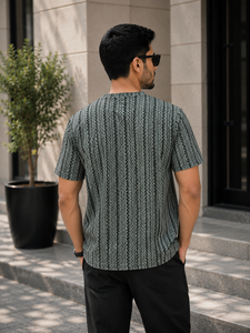 Camiseta Polo a Rayas para Hombre, Algodón y Poliéster Premium, Fabricante Personalizado, Camiseta Polo a Rayas para Hombre - Product Image 4