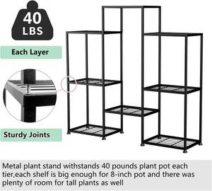 Metal <b>Plant</b> Stand Indoor Outdoor Multi Tier Ladder <b>Plant</b> Shelf Rack <b>for</b> Multiple <b>Plants</b> Decorative Flower Pot Holder <b>Table</b> - Product Image 2
