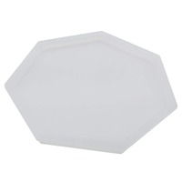 Assiettes jetables en bagasse moulée de 7 pouces, hexagonales, écologiques et compostables, très demandées pour la restauration commerciale