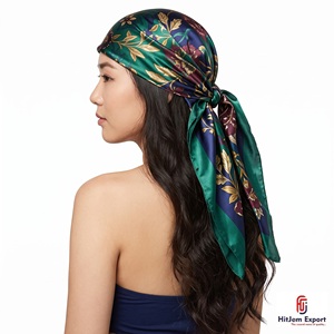Luxury Satin Printed Scarf Manufacturer OEM ODM Branding Label Promotion Advertising Wholesale Africa - Product Image 1