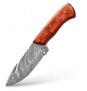 Handcrafted Patterned Steel Ornate Utility <b>Craft</b> <b>Tool</b> Segmented Red Wood Handle Executive Display Piece - Product Image 5
