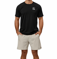 T-shirt à manches courtes en jersey de coton et fibre de bambou respirant, imprimé sur le devant, éco-responsable, coupe oversize, style streetwear pour homme, grandes tailles