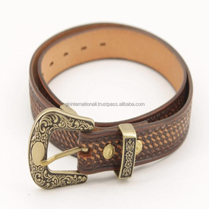 Panier personnalisé en relief sculpté à la main ceinture d'outillage en cuir de Western Tan naturel pour hommes pour jeans ou pantalons tailles personnalisées - Product Image 3