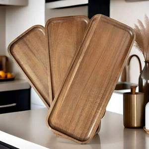 จานไม้รูปวงรีขายส่ง |   ชุดเครื่องครัวผิวเรียบเนียน |   งานฝีมือไม้ทำมือ |   ราคาโรงงานที่ดีที่สุด - Product Image 2