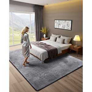 Alfombras de Área Modernas para Decoración del Hogar, Antideslizantes, No Tejidas, que No Desprenden Pelusa, para Interiores, de Felpa Suave, 8 x 10 pies, Alfombra Peluda - Product Image 2