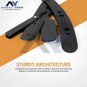 Navaja de Afeitar Profesional de Acero Inoxidable de Primera Calidad, Desechable, con Agarre Suave, Personalizable, Cuerpo de Color Negro - Product Image 4