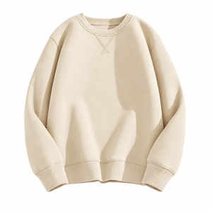 Unisex <b>White</b> Crew Neck Sweatshirt 100% Cotton Fleece <b>Men</b> Women Casual <b>Long</b> <b>Sleeve</b> Pullover Solid Unlined <b>Top</b> - Product Image 2