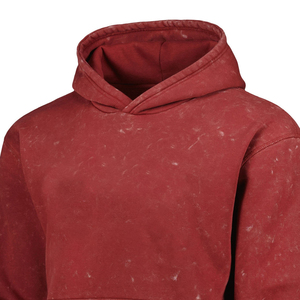 Sudadera con Capucha Vintage Gris para Hombre, 100% Algodón French Terry, Oversize, de Alto Gramaje (500 GSM), Efecto Desgastado por el Sol, Invierno, Lisa, Lavado Ácido - Product Image 3