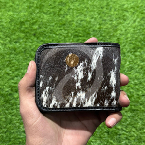 Genuine Cowhide Leather Wallet Hair On Hide <b>Slim</b> Handmade Bifold Wallet <b>Card</b> <b>Holder</b> Leather Wallet Handmade Daily Use - Product Image 1