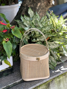 Vietnam Factory Rattan Wicker Animal Basket/rattan <b>bamboo</b> baskets with handle for Storage Basket Home Hotel Hamper Basket - Product Image 1