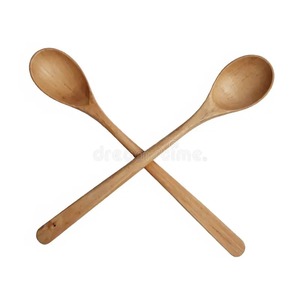 Ensemble de 2 cuillères en bois naturel faites à la main, ustensiles de cuisine réutilisables pour remuer, mélanger, servir - Product Image 1