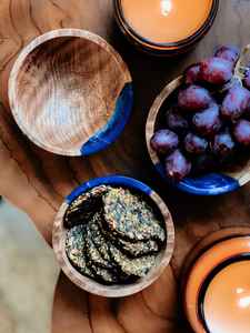 Bol à manger en résine époxy, de la meilleure qualité, écologique, moderne, bol à soupe en bois frais, fait à la main, bol de service alimentaire, bol à fruits en bois - Product Image 5