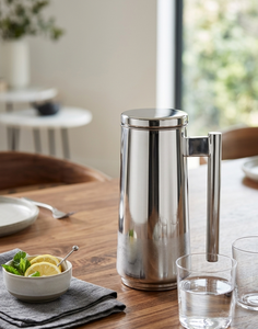 Premium Stainless Steel Water Pitcher with Lid – <b>Mirror</b> Polished Kitchen Jug Heavy Duty Stainless Steel <b>Bedside</b> Water Pitcher - Product Image 2