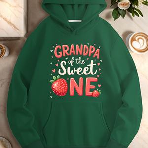GRANDPA of the BERRY SWEET ONE Sudaderas con capucha de punto estampadas informales para mujer - Product Image 2
