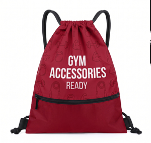 Custom 100% Polyester Nylon Drawstring Backpack <b>Bags</b> Unisex Gym Printed Fitness Drawstring <b>Bags</b> - Product Image 2