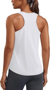 Débardeur pour femme, écologique, respirant, à séchage rapide, en tissu extensible Spandex/Polyester, décontracté, avec nœud décoratif, pour l'été - Product Image 6