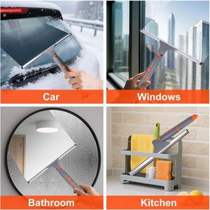 Tergivetro Doccia Girevole Antiscivolo a 2 Lame Multiuso per Porte in Vetro e Bagno - Product Image 4