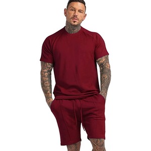 Customize Logo Men's Short <b>Sets</b> 100% Cotton 2 Piece Outfits T-Shirt <b>Set</b> - Product Image 6