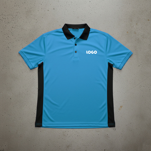 เสื้อโปโลผู้ชายไซส์ใหญ่ ดีไซน์ล่าสุด OEM สั่งทำได้ สีน้ำเงิน ทรงเข้ารูป คอซิป ผ้าฝ้ายคุณภาพสูง สำหรับฤดูร้อน เป็นที่ต้องการอย่างมาก - Product Image 4
