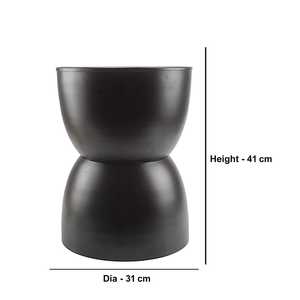 Mesa Consola Moderna en Forma de Reloj de Arena con Base de Pedestal de 31 cm de Diámetro y 41 cm de Altura, Diseño Minimalista, Mueble para Sala de Estar - Product Image 1
