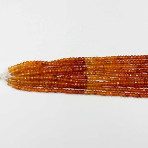 4mm Naturel Ombré Cornaline Facettes Rondelle Perles De Pierres Précieuses Pour La Fabrication De Bijoux Collier Bracelet En Gros Usine Prix En Ligne - Product Image 2