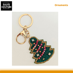 Ornements festifs suspendus en forme de sapin de Noël, faits à la main avec des perles en feutre de qualité supérieure, pour la décoration de la maison - Product Image 4