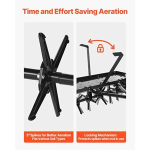 Aeratore Manuale per Prato a 40 Punte, Resistente, da 150 libbre, con Gancio Universale, Attrezzo Manuale Universale per Prato - Product Image 3