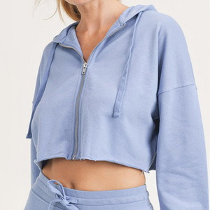 Pullover Terry High-neck Autumn Fitness Sports Outdoor Running Drawstring Zipper Front Logo Loose Long-sleeved Women Sweater - Product Image 4