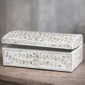 Boîte à bijoux en nacre de designer, mosaïque artisanale, organisateur de rangement pour collection de bijoux, souvenirs et décoration intérieure haut de gamme - Product Image 6