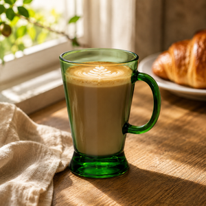 แก้วกาแฟ/ชา โบโรซิลิเกต 220 มล. สกรีนโลโก้ ทำมือ สำหรับของขวัญองค์กรและชุดต้อนรับส่งเสริมการขาย - Product Image 1