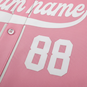 Camisetas de Béisbol Rosas Personalizadas Unisex con Estampado Digital, Uniformes de Equipo Transpirables de Malla, Venta al por Mayor de Camisetas de Softbol de Alto Rendimiento - Product Image 5