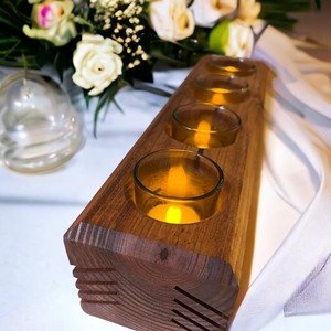 Porte-bougies carrés en bois de Sheesham récupéré, faits à la main, décoration d'intérieur, OEM, vente en gros personnalisée |   Aqudus Saleem Inde - Product Image 4