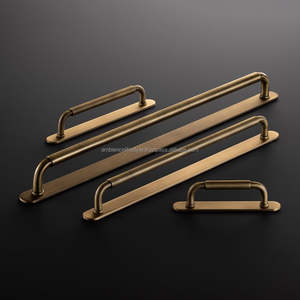 Poignée de tirage en métal artisanale pour portes de placards, tiroirs, armoires et meubles en bois, inspirée des designs artisanaux vintage. - Product Image 2