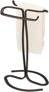 Toallero de 2 Niveles con Base Plateada, 34 Pulgadas de Alto, Acero Inoxidable 304 Resistente, Mármol Natural, Ahorro de Espacio, Almacenamiento para Baño - Product Image 5