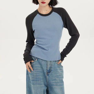 <b>Top</b> Trending 100% Cotton Jersey Women's Full Sleeve Crew Neck T-Shirts Comfortable Fit Quick Dry Own Your Logo Women Casual Wear - Product Image 5