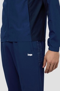 Men's Navy Blue Sweatpants Elastic Waist Pockets Breathable Casual <b>Joggers</b> Midweight <b>Polyester</b> Autumn Wear - Product Image 4