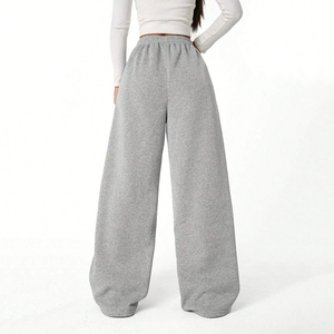 Custom Heavy Fabric Sweatpants <b>Women's</b> Inner Fleece Sweatpants Wide Leg Loose Sweat Pant <b>Baggy</b> Joggers <b>Women</b> - Product Image 4
