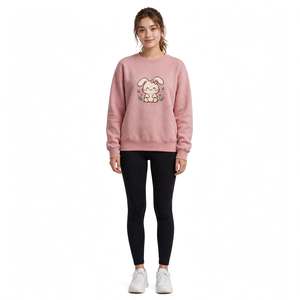Compre al por mayor sudaderas estampadas para mujer, sudaderas de invierno informales de cuello redondo y corte ajustado a la moda para mujer de BD - Product Image 5