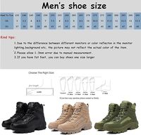 Botas de Senderismo para Hombre, de Cuero, Impermeables, con Cierre de Cordones, Ligeras y Cómodas para Trabajo y Excursionismo