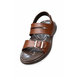 Mens Comfortable Stylish Leather Outdoor Sandals Adjustable Hook Loop Perfect For Travel Outdoor Use Wholesale OEM Logo 2026 PU - Product Image 2