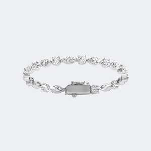 Exquisite Multi Shape Lab Grown Diamond <b>Gold</b> Bracelet for Women Luxury Anniversary Wedding <b>Bangle</b> IGI SGL Certified 9.24ctw - Product Image 2