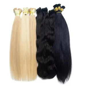 Extensiones de Cabello Humano Largas y Lisas, Color Rubio y Negro, 100% Sin Procesar, Doble Trama, Base de Seda, Tamaño Personalizable - Product Image 6