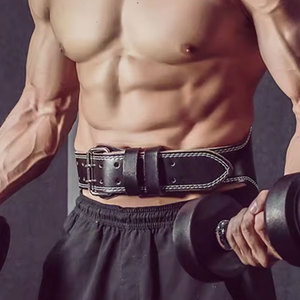 Ceinture de musculation en cuir de vachette pour homme, sangle réglable, ceinture de musculation de haute qualité, design élégant. - Product Image 6